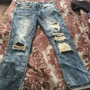 Dark Blue Shaded Slim Flex Jeans